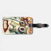 抽象芸術顔 ラゲッジタグ (裏面横)