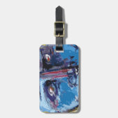 抽象芸術顔 ラゲッジタグ (正面縦)