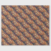 抽象芸術顔 ラッピングペーパー (フラット)