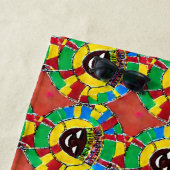 抽象芸術顔（円パターン内のHeaddress） ビーチタオル (インサイチュ)