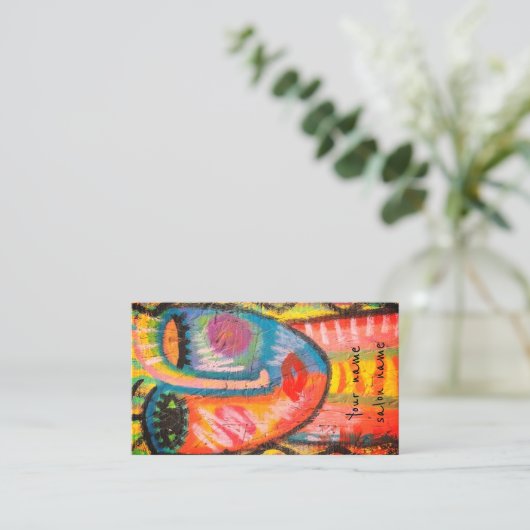 抽象芸術顔 名刺 (スタンド正面)