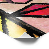 抽象芸術顔 – 気分 – キュービズムポートレート絵画ズ フォトプリント            (角)