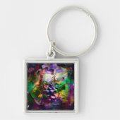 抽象芸術顔(記号あり) キーホルダー (正面)