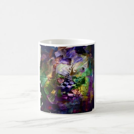 抽象芸術顔（記号あり） コーヒーマグカップ (中央)