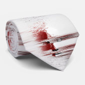 抽象芸術顔(赤) ネクタイ (ロール)