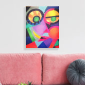 抽象芸術顔#1 キャンバスプリント (インサイチュ (リビング))