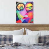 抽象芸術顔#1 キャンバスプリント (インサイチュ (寝室))
