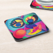 抽象芸術顔#2 コースター (左側)