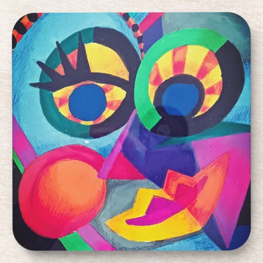 抽象芸術顔#2 コースター (正面)