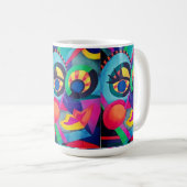 抽象芸術顔#2 コーヒーマグカップ (正面右)