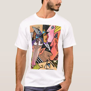 抽象芸術顔- Moods – キュビズムポートレート絵画's Tシャツ