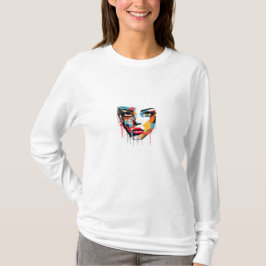 抽象芸術顔 Tシャツ