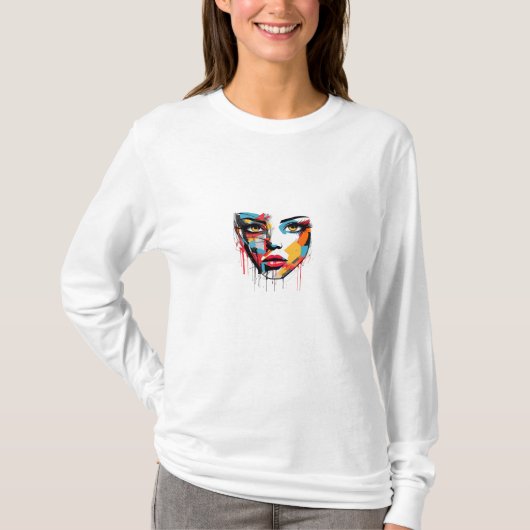 抽象芸術顔 Tシャツ (正面)