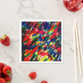 抽象芸術風の強い夏の日 スタンダードカクテルナプキン (インサイチュ)