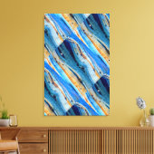 抽象芸術風化納屋ボード キャンバスプリント (インサイチュ (リビング))