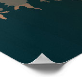 抽象芸術風景丘 ポスター (角)