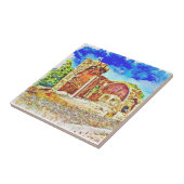 抽象芸術風景中世 タイル (側面)