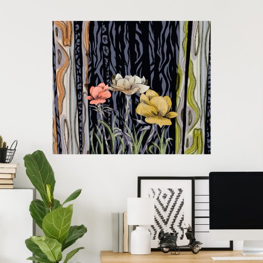 抽象芸術風景仏炎芸術ポスター ポスター (ホームオフィス)