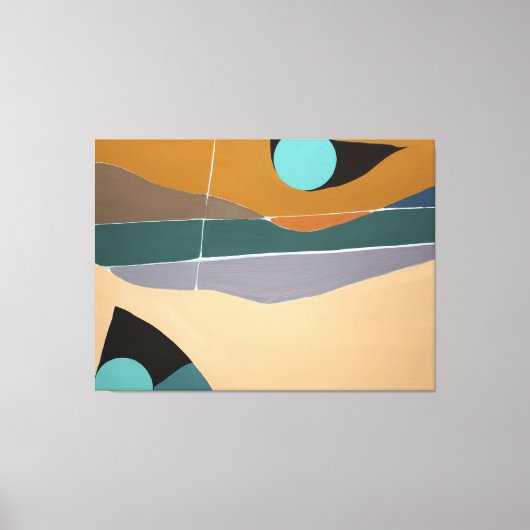 抽象芸術風景油絵画キャンバス印刷 キャンバスプリント (正面)