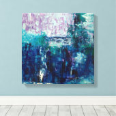 抽象芸術風景1 キャンバスプリント (インサイチュ (ウッドフロア))