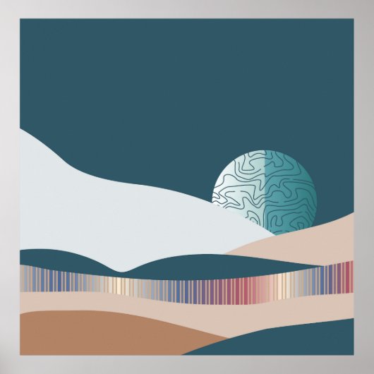 抽象芸術風景 ポスター (正面)