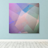 抽象芸術飛んでいる粒子 |幾何形状 キャンバスプリント (インサイチュ (ウッドフロア))