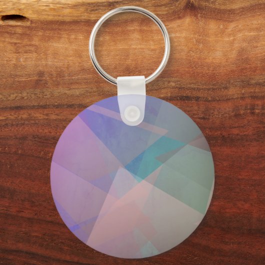 抽象芸術飛んでいる粒子 |幾何形状 キーホルダー (正面)