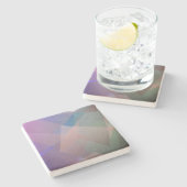 抽象芸術飛んでいる粒子 |幾何形状 ストーンコースター (横)