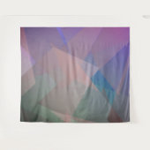 抽象芸術飛んでいる粒子 |幾何形状 タペストリー (正面(横))