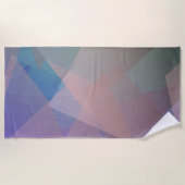 抽象芸術飛んでいる粒子 |幾何形状 ビーチタオル (正面)