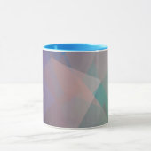 抽象芸術飛んでいる粒子 |幾何形状 マグカップ (中央)