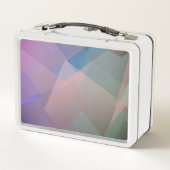 抽象芸術飛んでいる粒子 |幾何形状 メタルランチボックス (裏面)