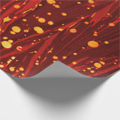 抽象芸術飛散付き金ゴールド赤マーブル紙 ラッピングペーパー (角)