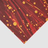 抽象芸術飛散付き金ゴールド赤マーブル紙 薄葉紙 (詳細)