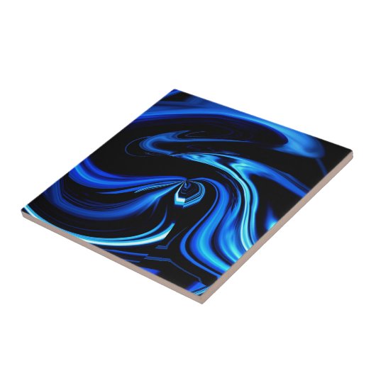 抽象芸術食べ物を与えズザブルークジラ タイル (側面)