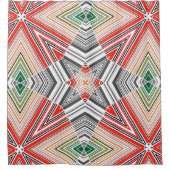 抽象芸術飾りストライプのフォークethon triba シャワーカーテン (正面)