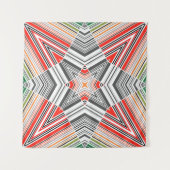 抽象芸術飾りストライプのフォークethon triba タペストリー (正面(横))