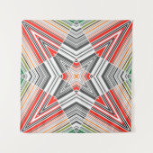 抽象芸術飾りストライプのフォークethon triba タペストリー (正面)