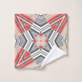 抽象芸術飾りストライプのフォークethon triba バスタオルセット (ウォッシュタオル)