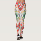 抽象芸術飾りストライプのフォークethon triba レギンス (裏面)