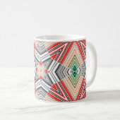 抽象芸術飾り裏ストライプの打ち コーヒーマグカップ (正面右)