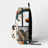 抽象芸術馬と女性バックパック プリントバックパック (右)