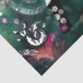 抽象芸術馬フローラピンクグリーンデクページ 薄葉紙 (詳細)