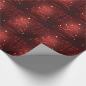 抽象芸術馬好きバーンレッドクリスマスツリーズ ラッピングペーパー (角)