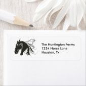 抽象芸術馬 ラベル (インサイチュ)