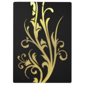 抽象芸術高級フェイク金ゴールド花 クリップボード (裏面)