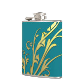 抽象芸術高級フェイク金ゴールド花 フラスク (左)