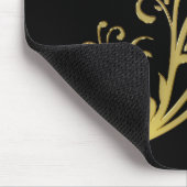 抽象芸術高級フェイク金ゴールド花 マウスパッド (コーナー)