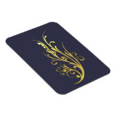 抽象芸術高級フェイク金ゴールド花 マグネット (右側)