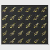 抽象芸術高級フェイク金ゴールド花 ラッピングペーパー (フラット)